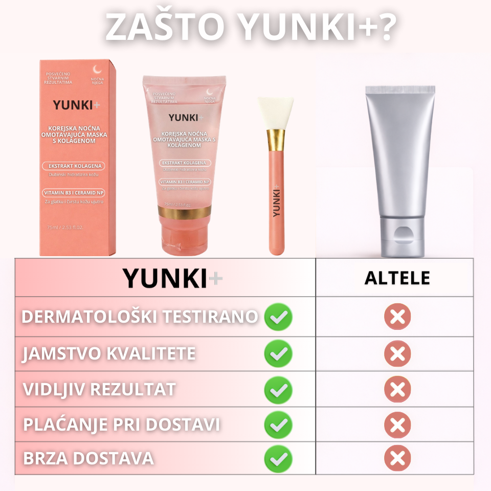 YUNKI+ Noćna omotavajuća maska s kolagenom